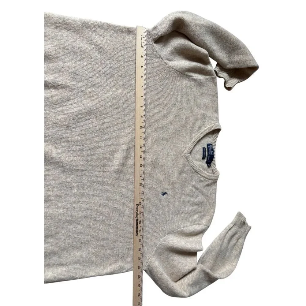 Polo Ralph‎ Lauren Men's Lambswool V Neck Sweater Tan Size XL